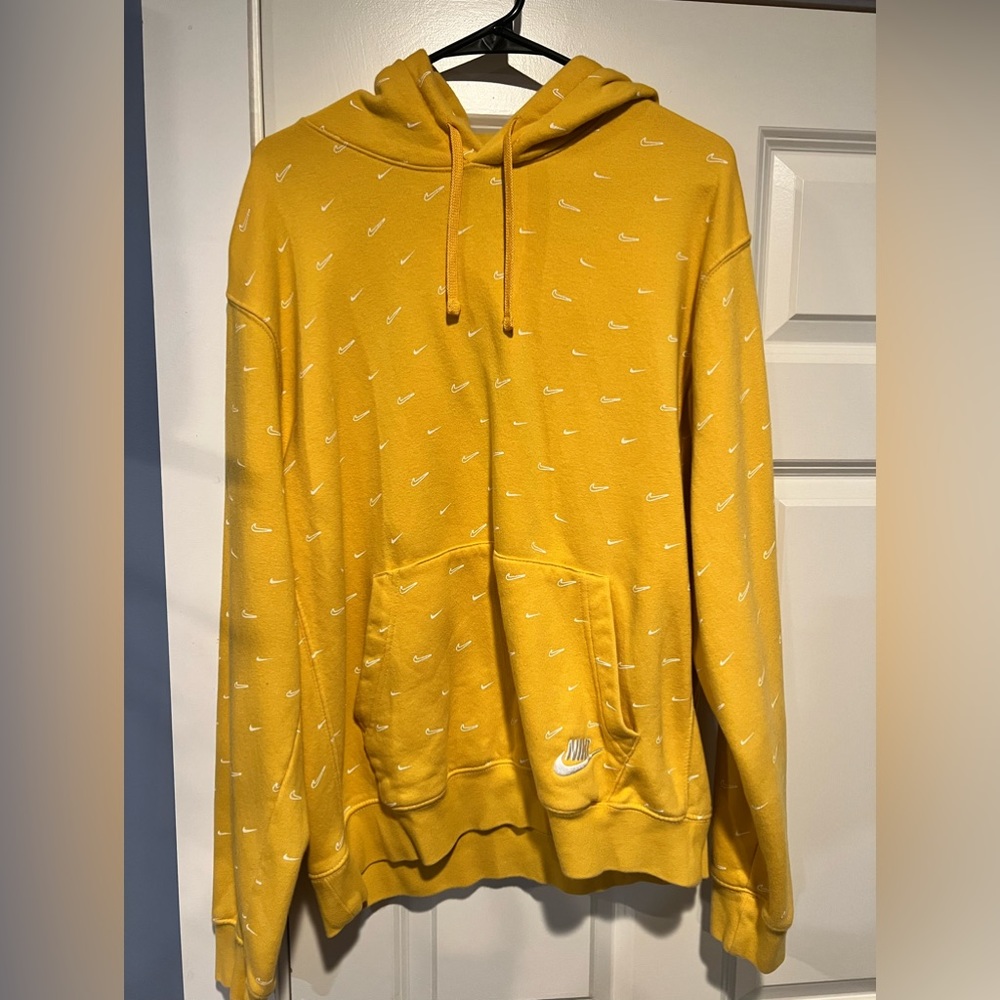 Nike Yellow Swoosh Hoodie